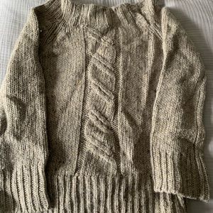J. Crew wool/silk blend open-neck sweater